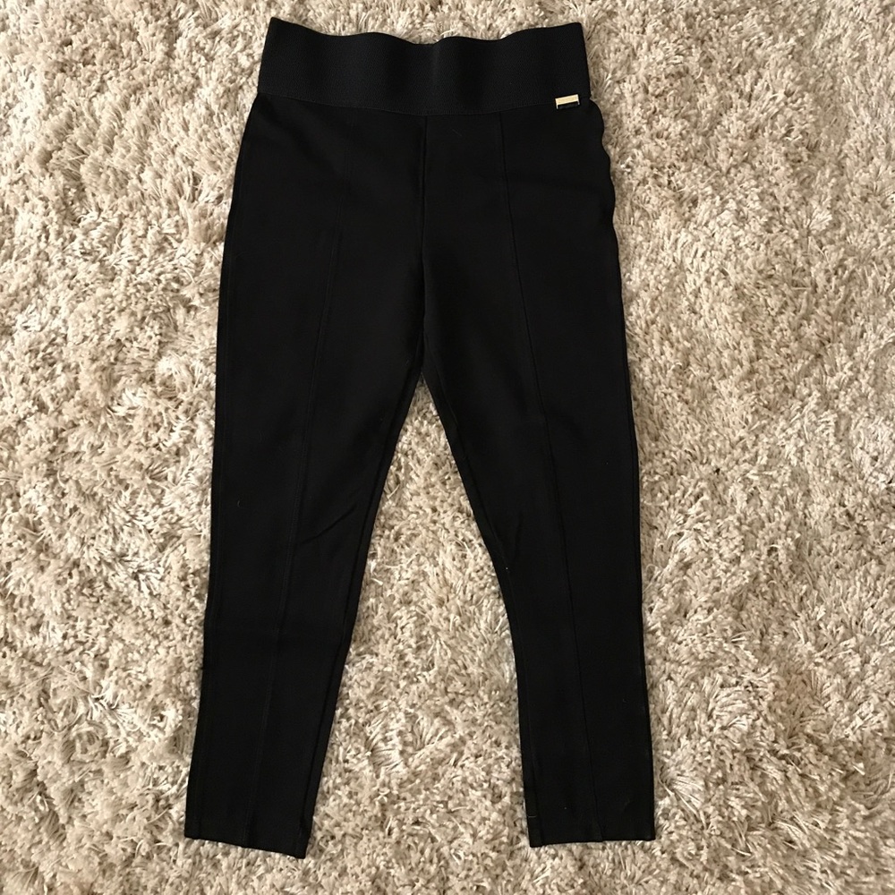 Calvin Klein black leggings LG w/ wide waistband